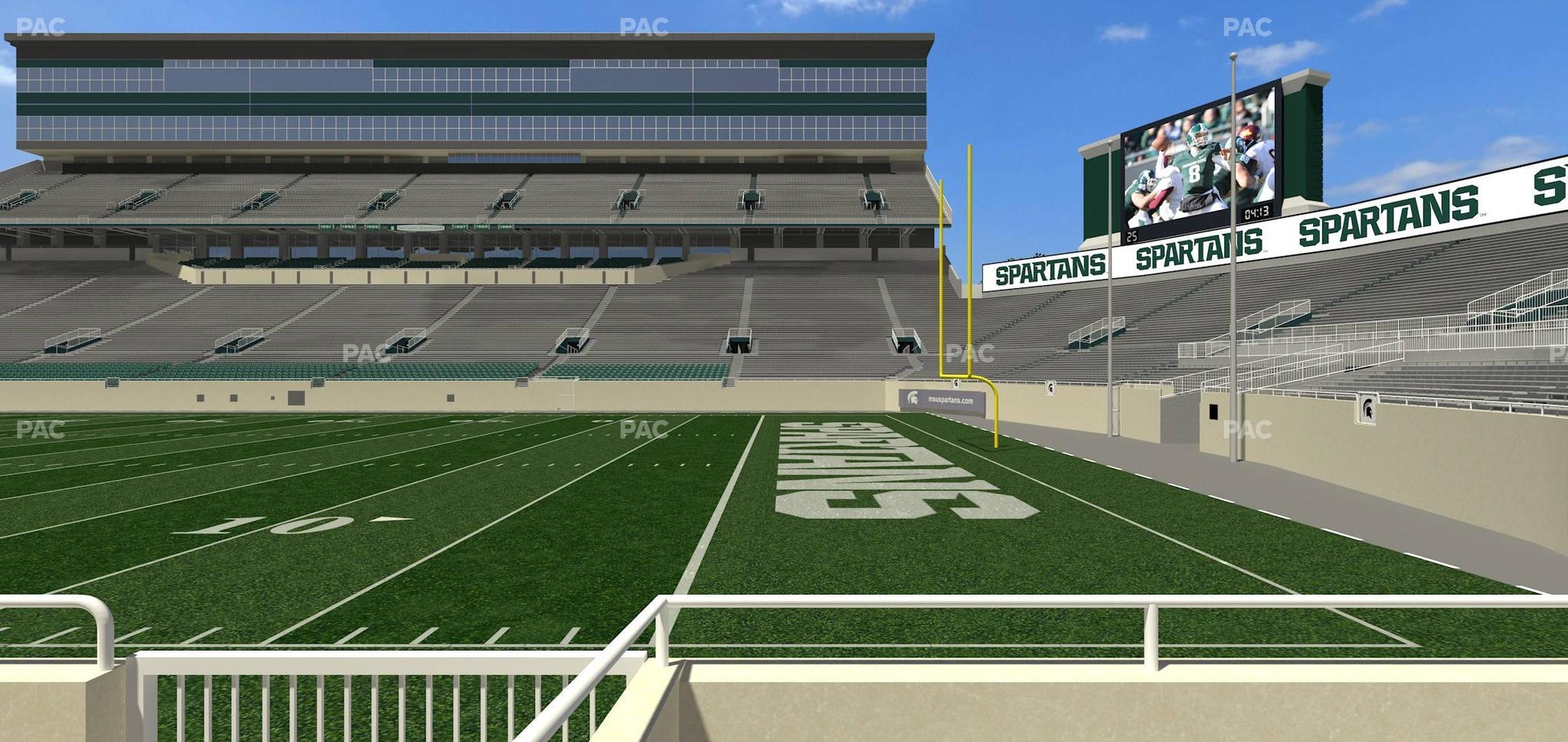 Seating view for Spartan Stadium (Michigan) Section Touchdown Club 5