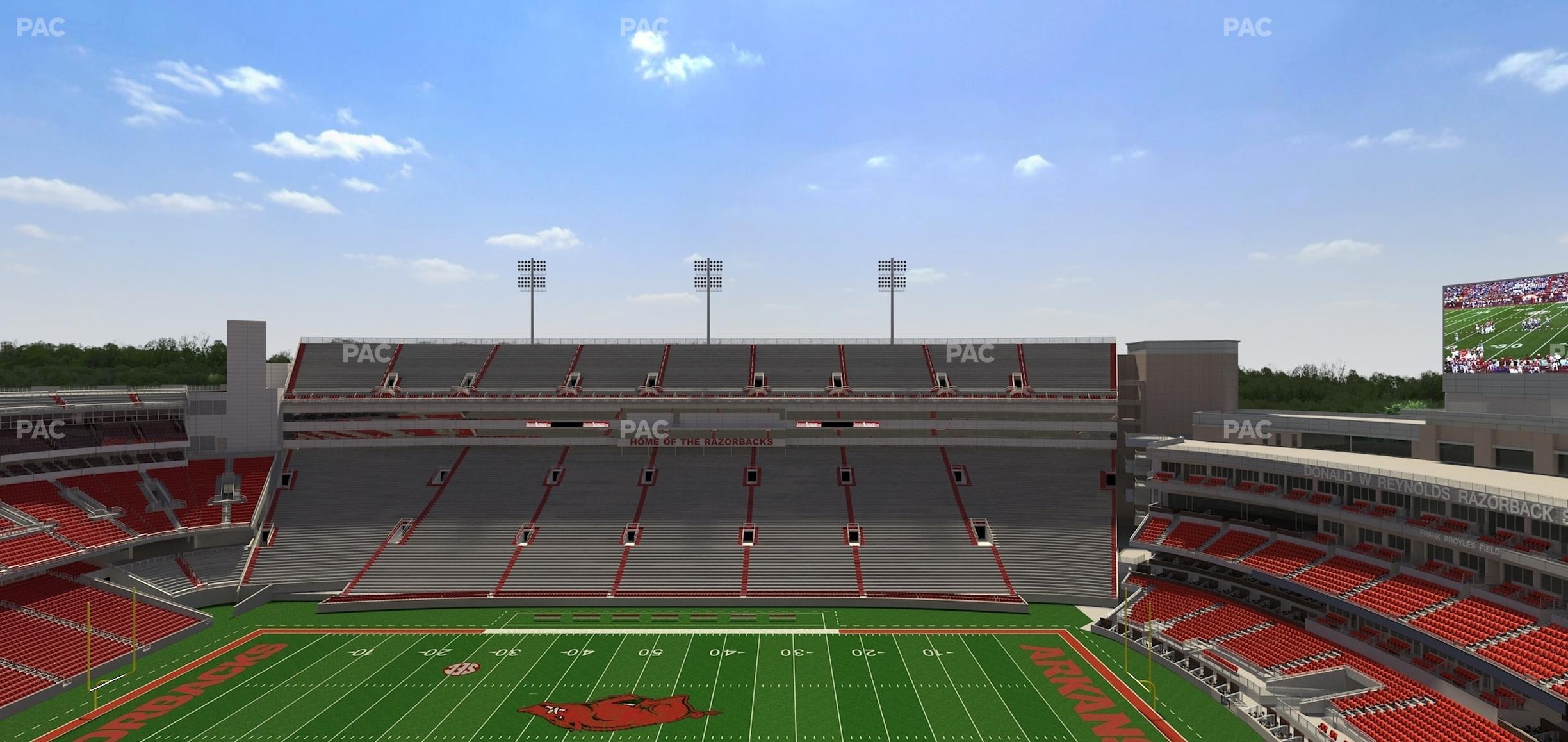 Seating view for Razorback Stadium Section 522 1