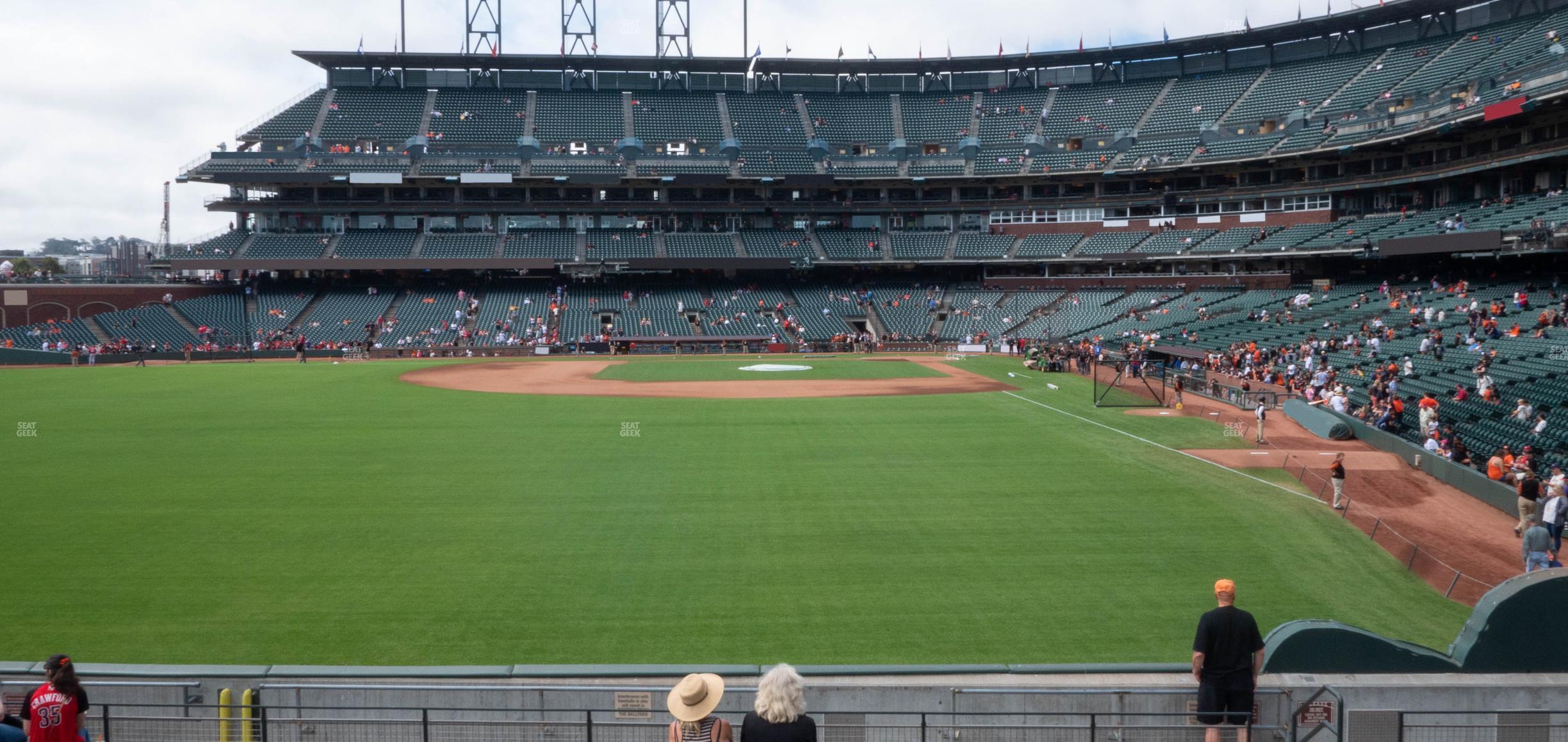 Seating view for Oracle Park Section Premium Bleachers 137