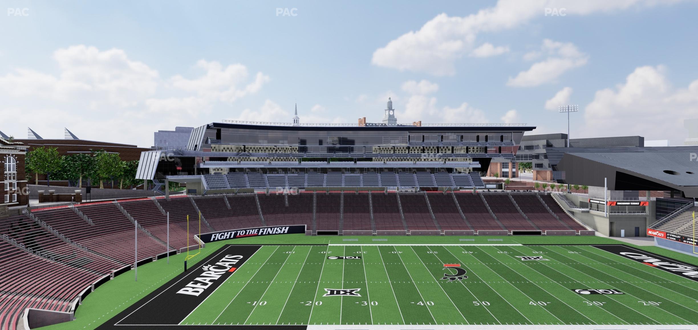 Seating view for Nippert Stadium Section 208