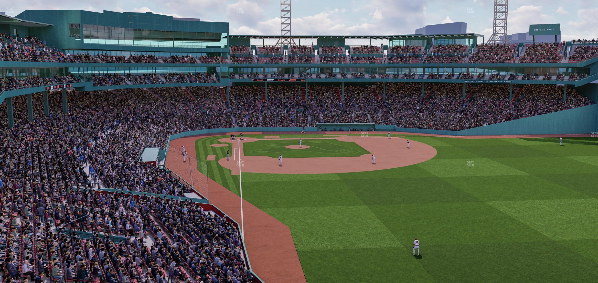 Seating view for Fenway Park Section Right Field Roof Deck Table 214