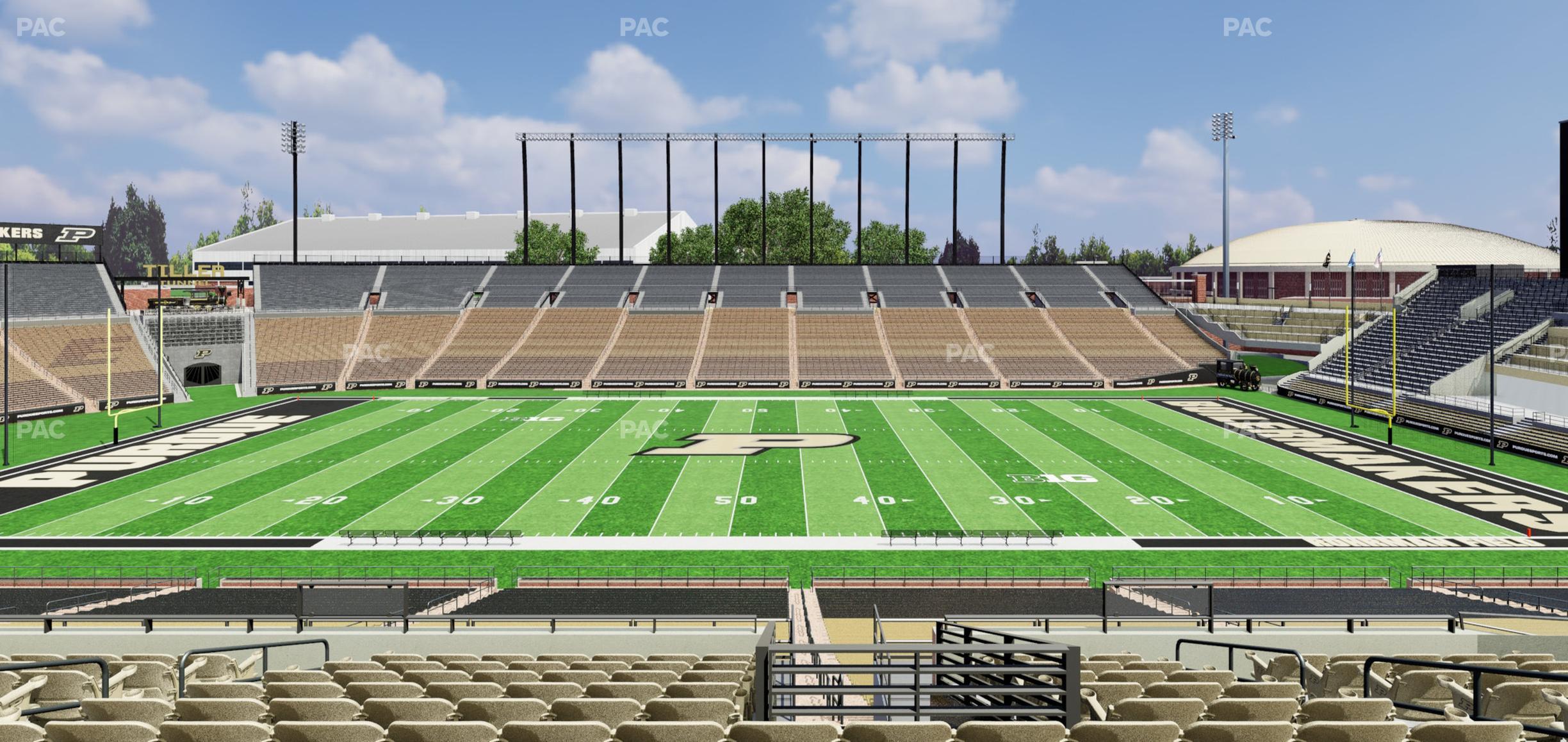 Seating view for Ross Ade Stadium Section Shively Club 4