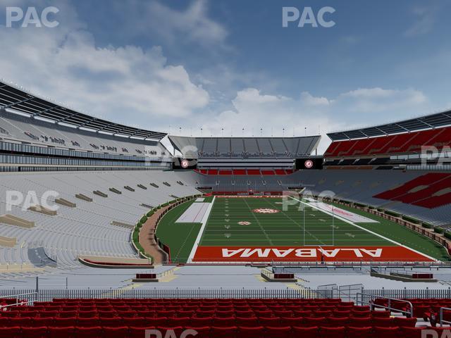 Seating view for Bryant Denny Stadium Section North Zone 7