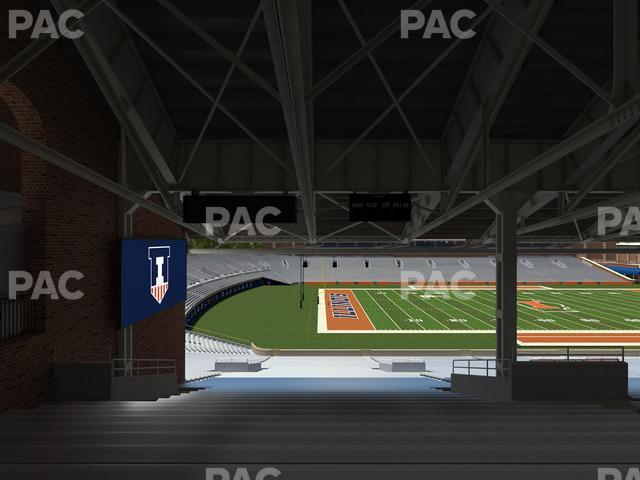 Seating view for Memorial Stadium - IL Section Back 109