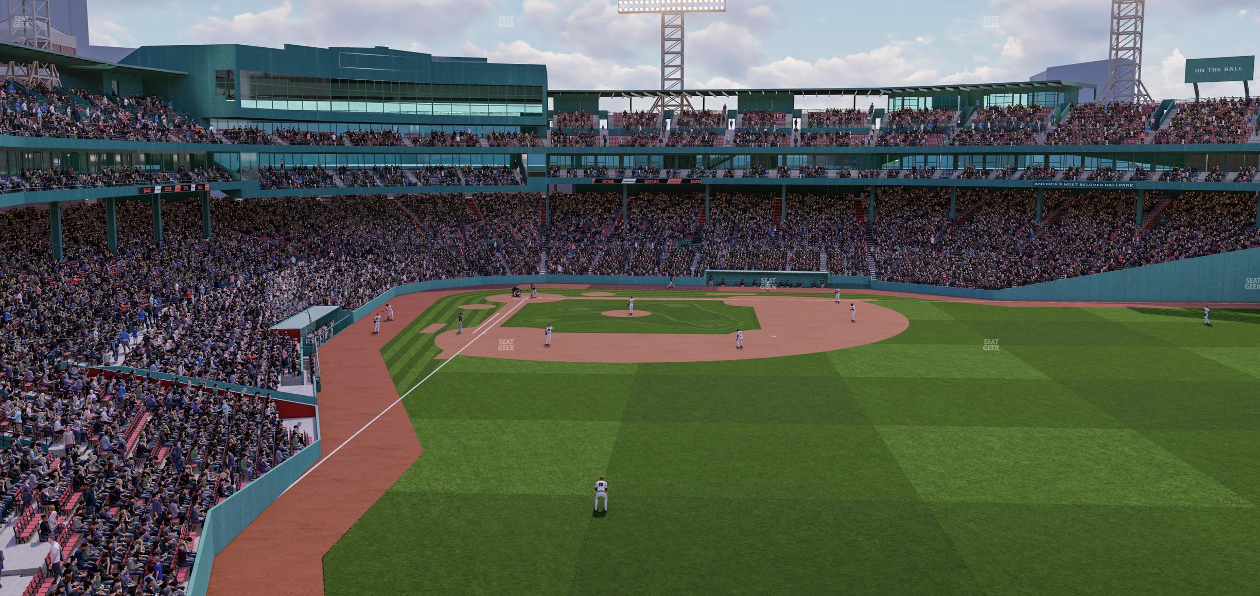 Seating view for Fenway Park Section Right Field Roof Deck Table 103