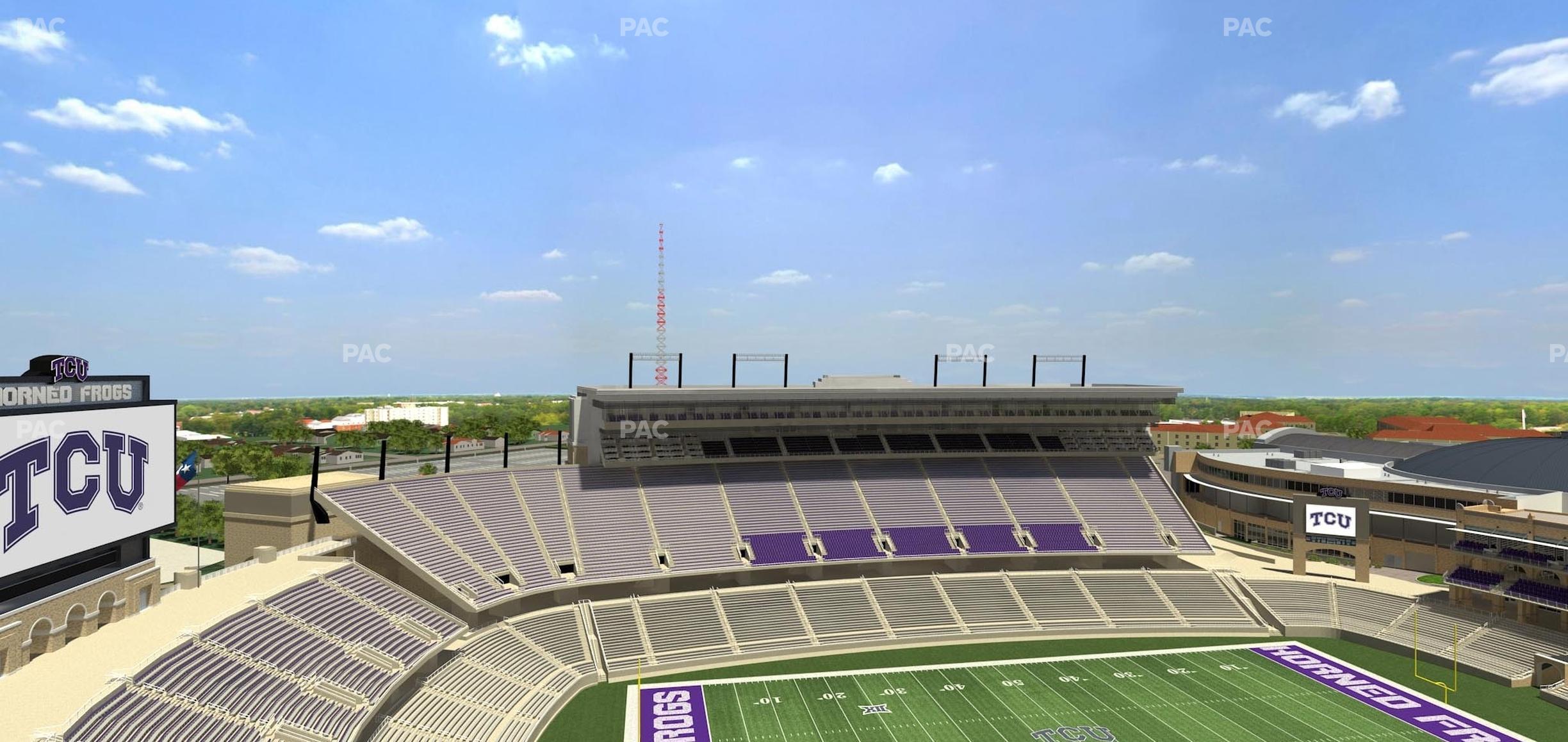 Seating view for Amon G. Carter Stadium Section 410