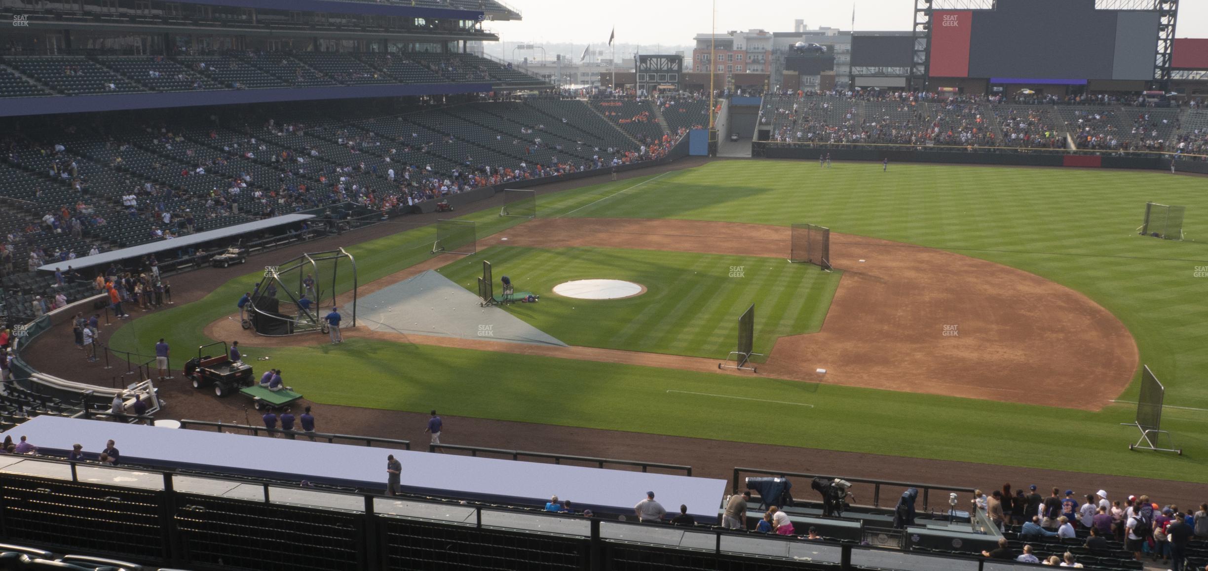 Seating view for Coors Field Section 222