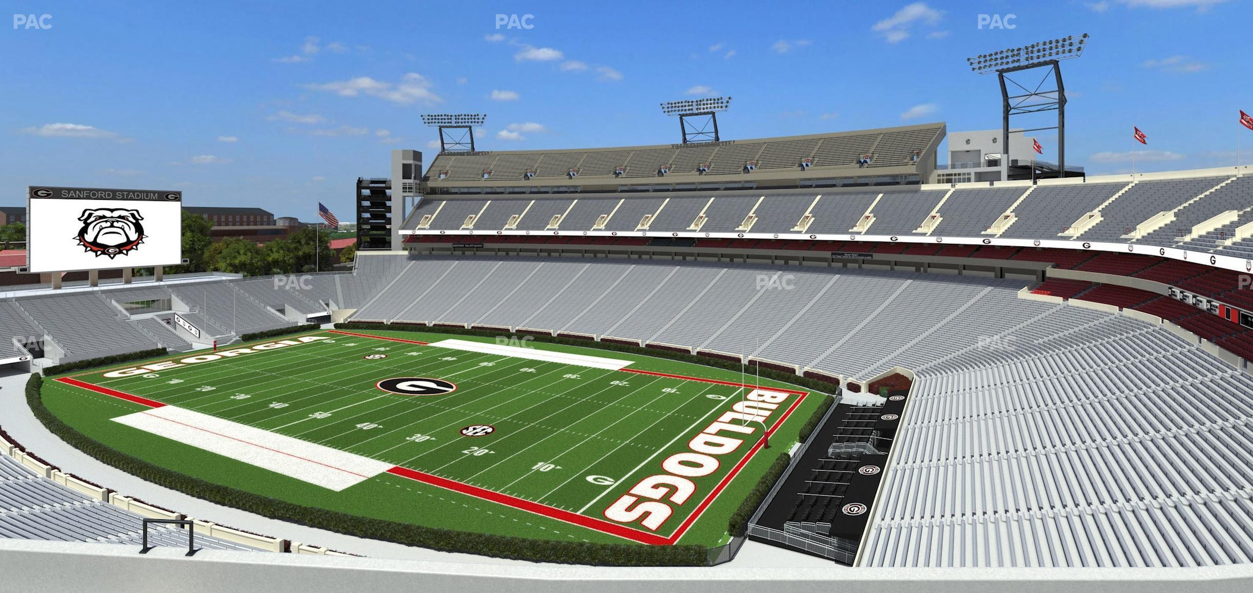 Seating view for Sanford Stadium Section 326