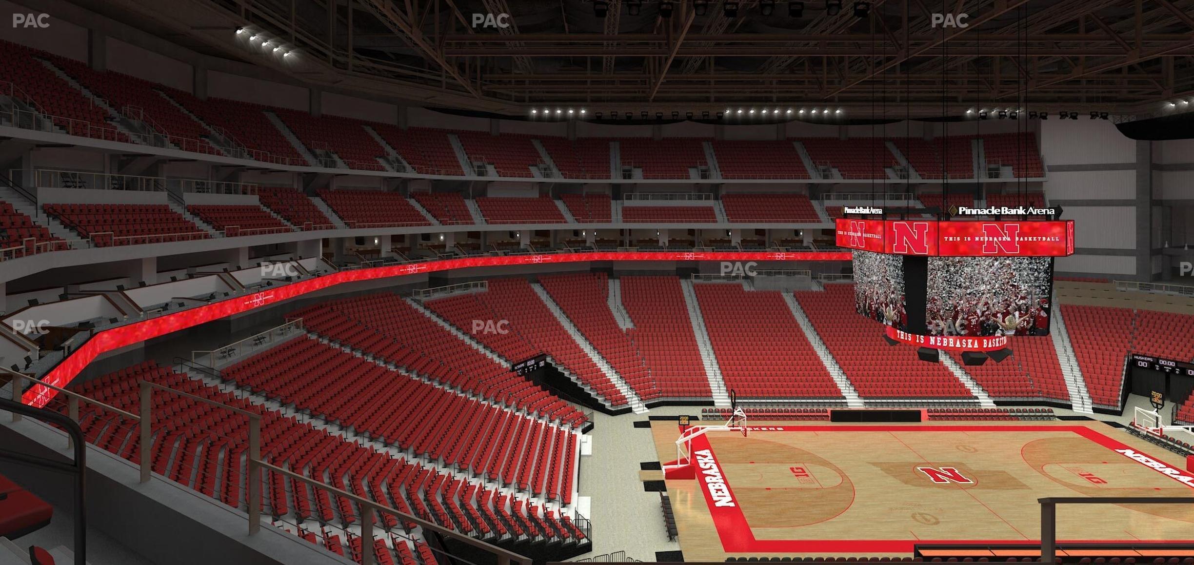 Seating view for Pinnacle Bank Arena Section 206