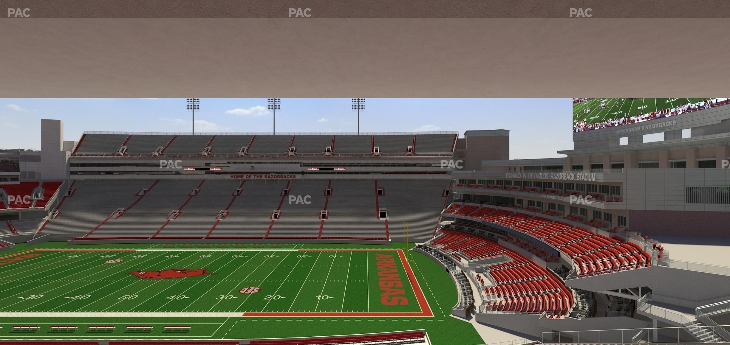 Seating view for Razorback Stadium Section 218