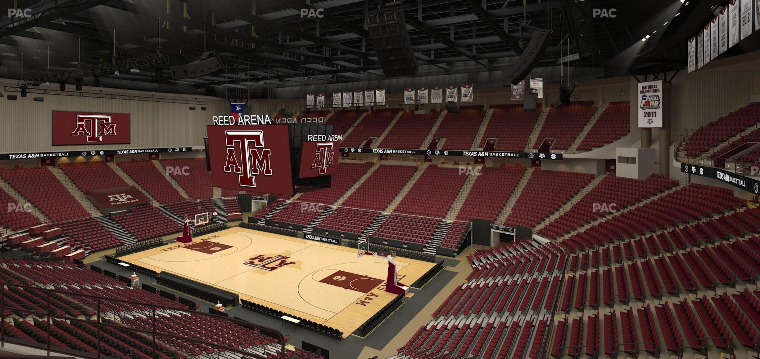 Seating view for Reed Arena Section 217