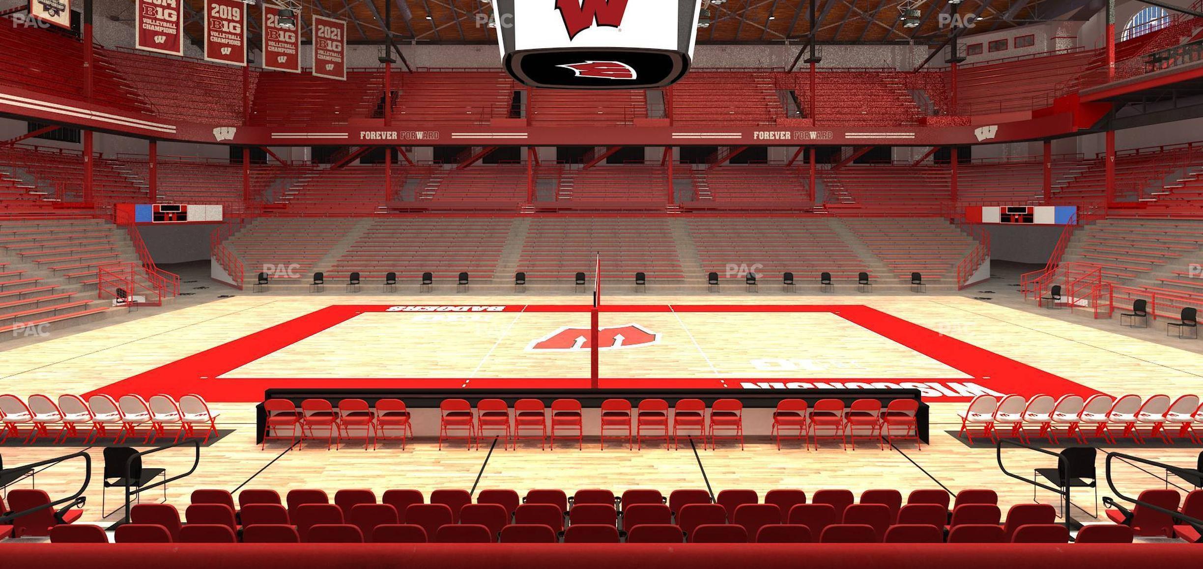 Seating view for Wisconsin Field House Section F