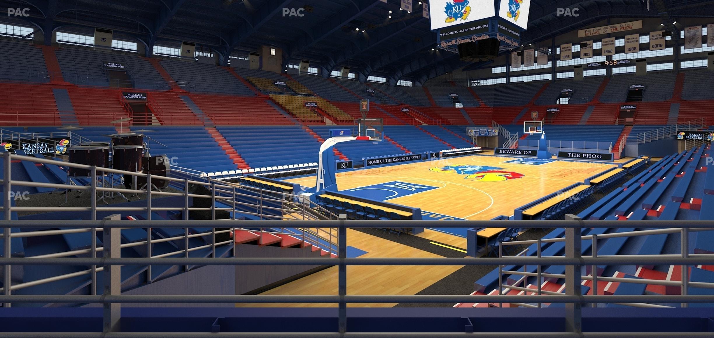 Seating view for Allen Fieldhouse Section K 1