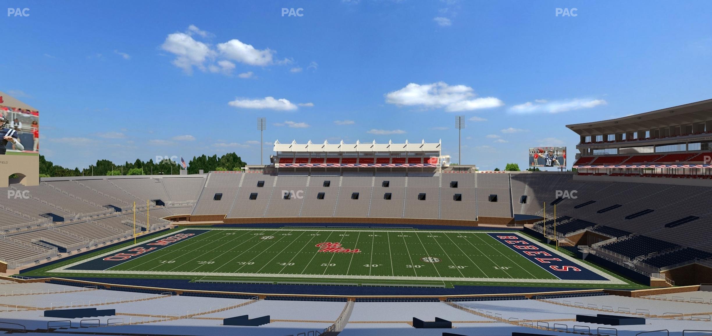 Seating view for Vaught Hemingway Stadium Section West Chairbacks 4