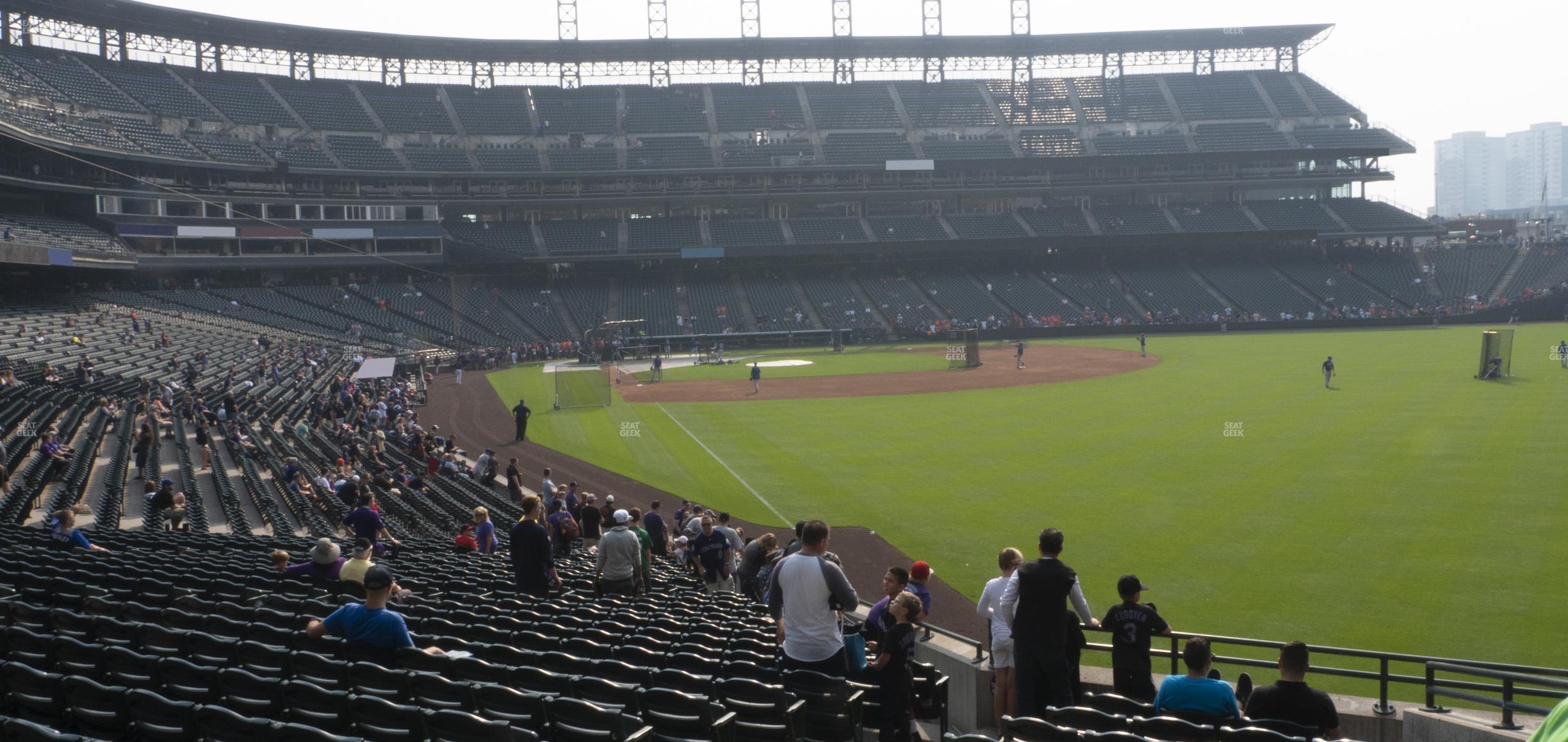 Seating view for Coors Field Section 110