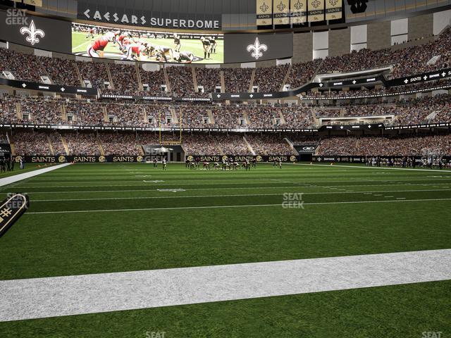 Seating view for Caesars Superdome Section Field Suite 9