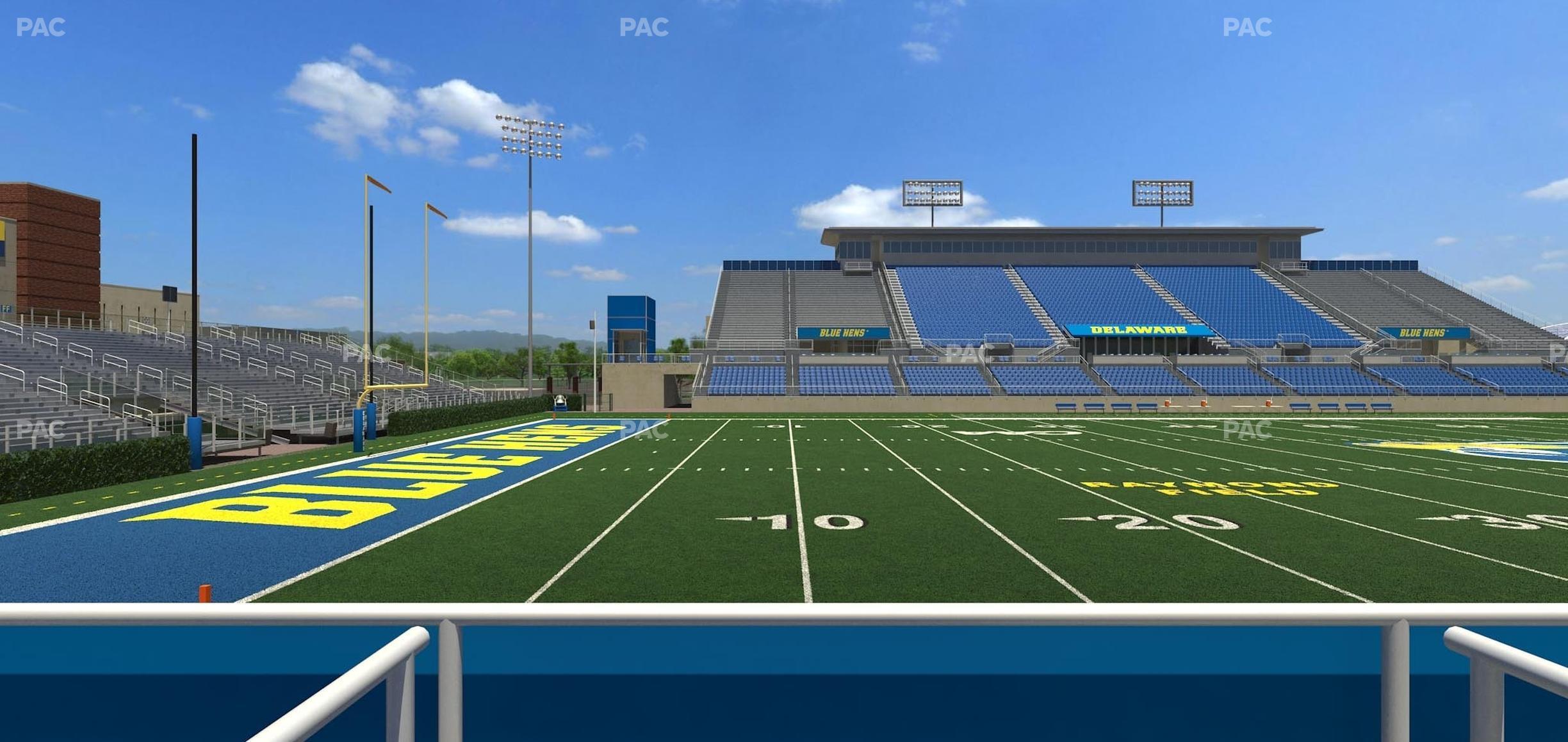 Seating view for Delaware Stadium Section East Box 93