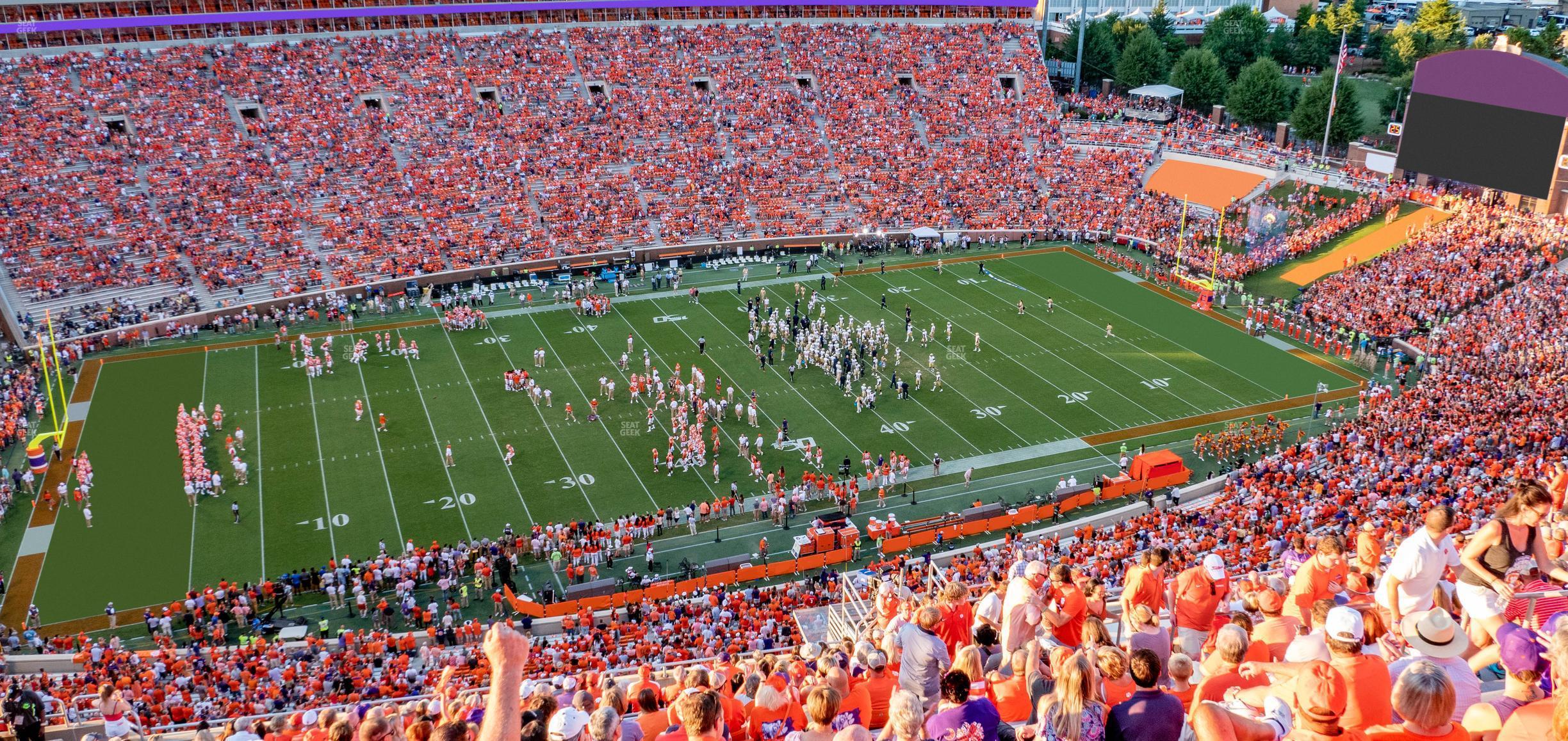 Seating view for Clemson Memorial Stadium Section Tdh