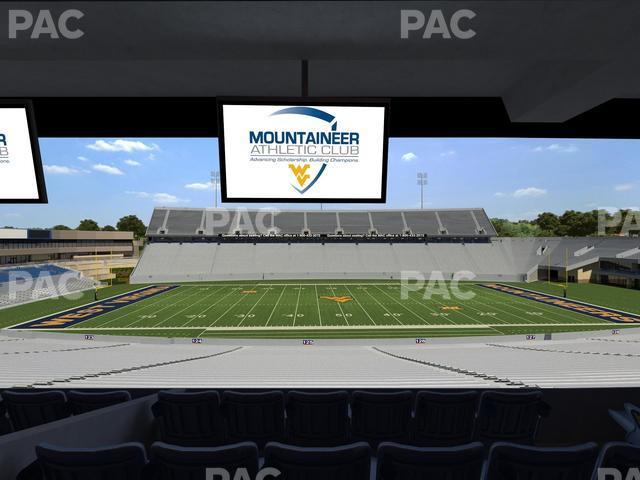 Seating view for Mountaineer Field at Milan Puskar Stadium Section Field Box 56