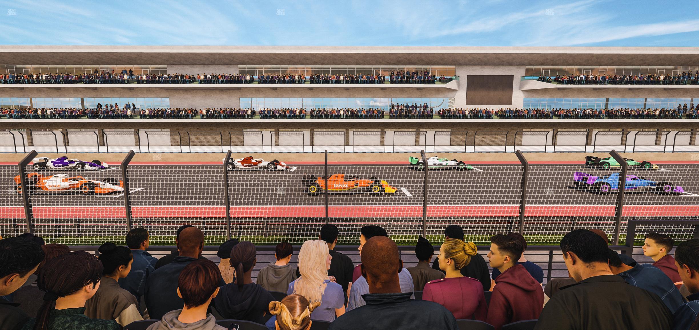 Seating view for Circuit of The Americas Section Main Grandstand Lower Level 115