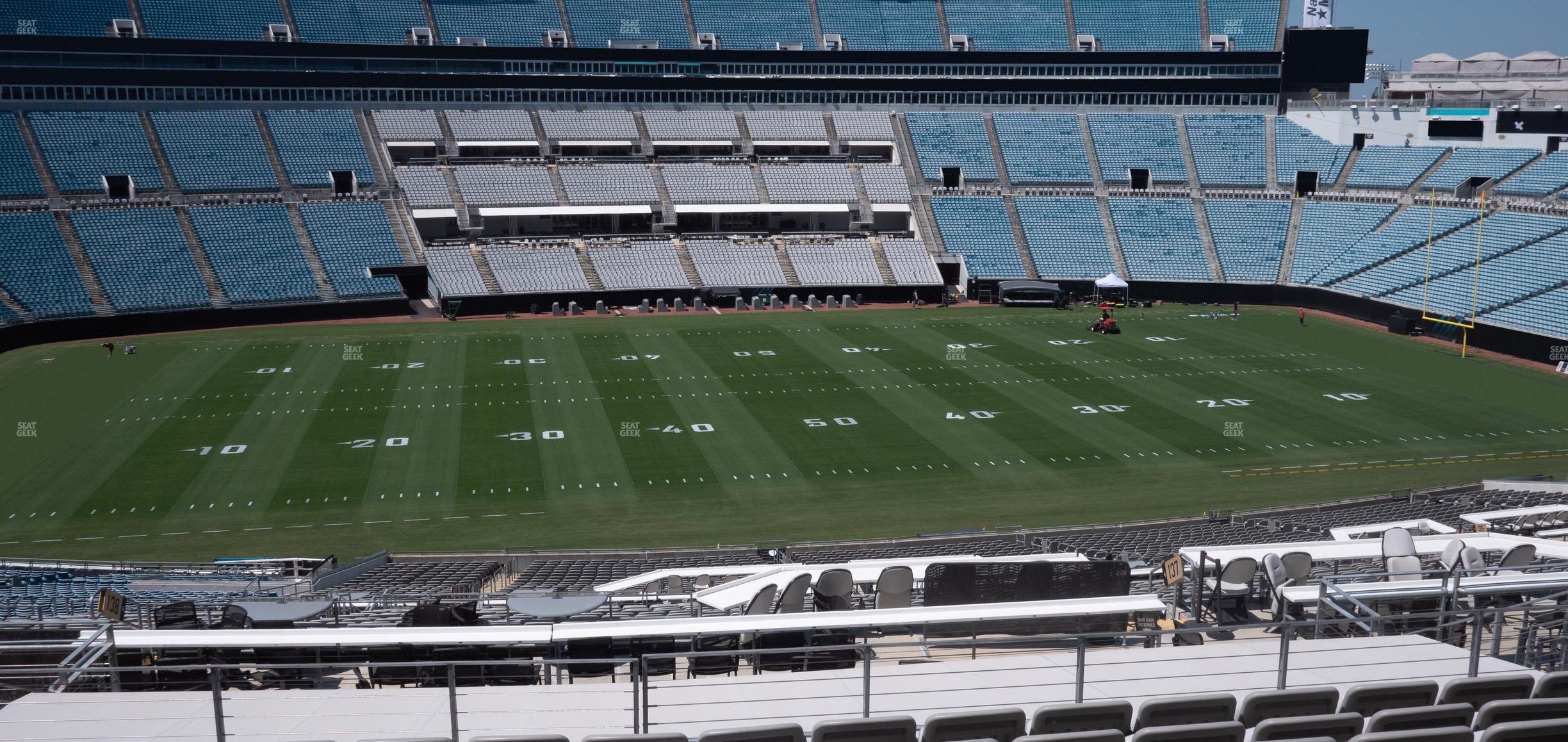 Seating view for EverBank Stadium Section Gallagher Club 238