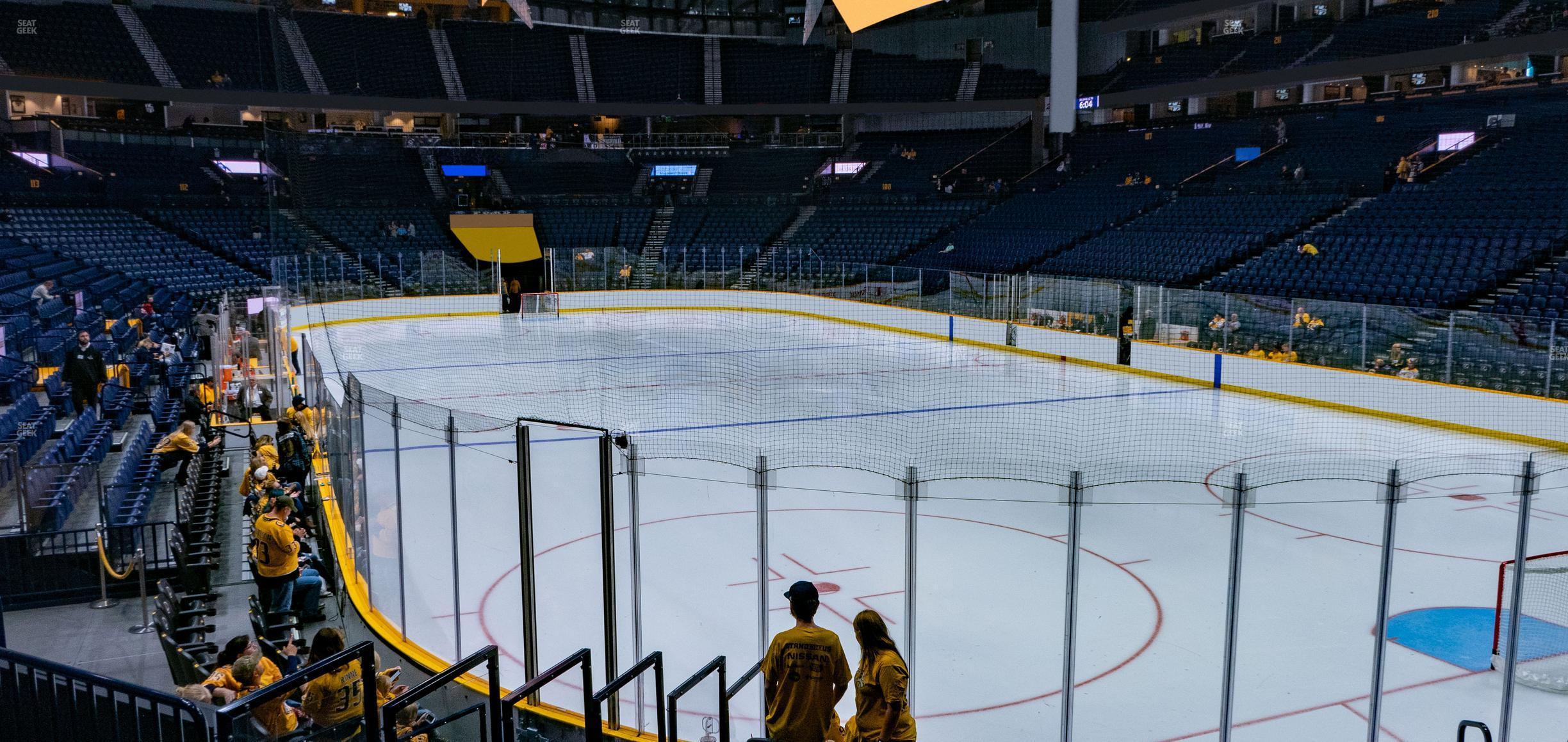 Seating view for Bridgestone Arena Section 119