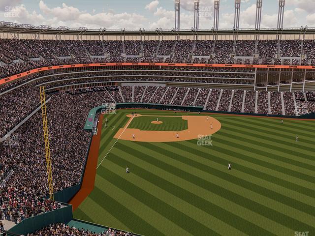 Seating view for Progressive Field Section Standing Right Field Terrace 509