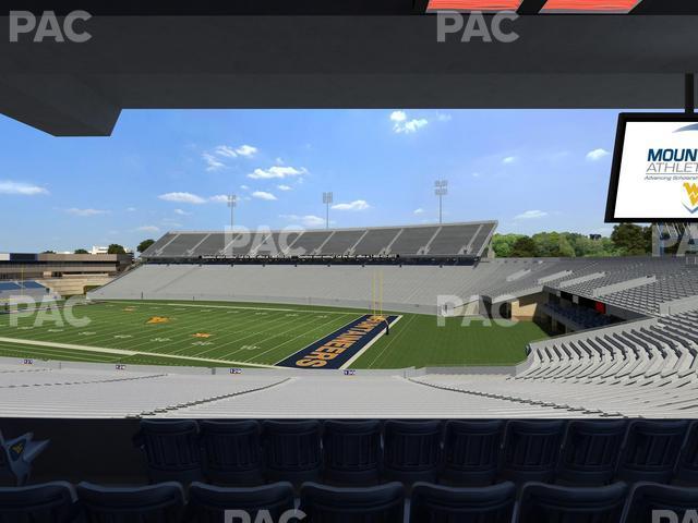 Seating view for Mountaineer Field at Milan Puskar Stadium Section Field Box 75