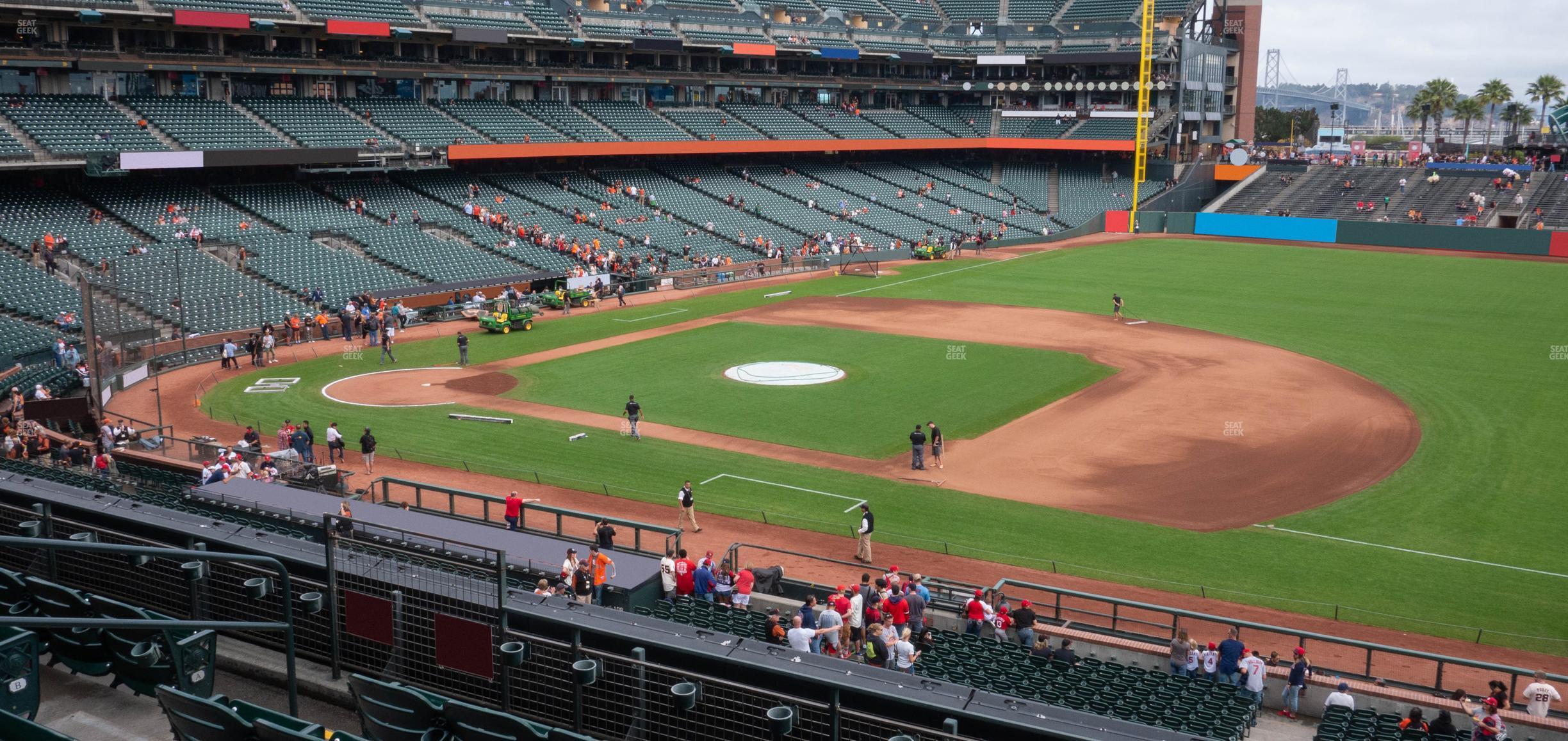 Seating view for Oracle Park Section Club Level 205