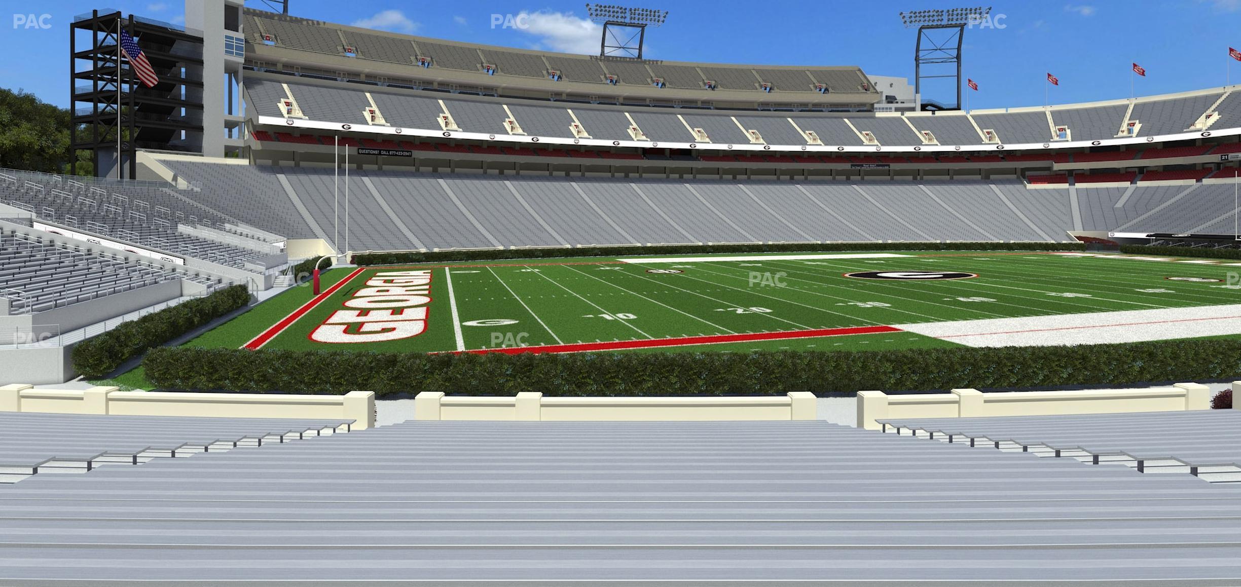 Seating view for Sanford Stadium Section 135