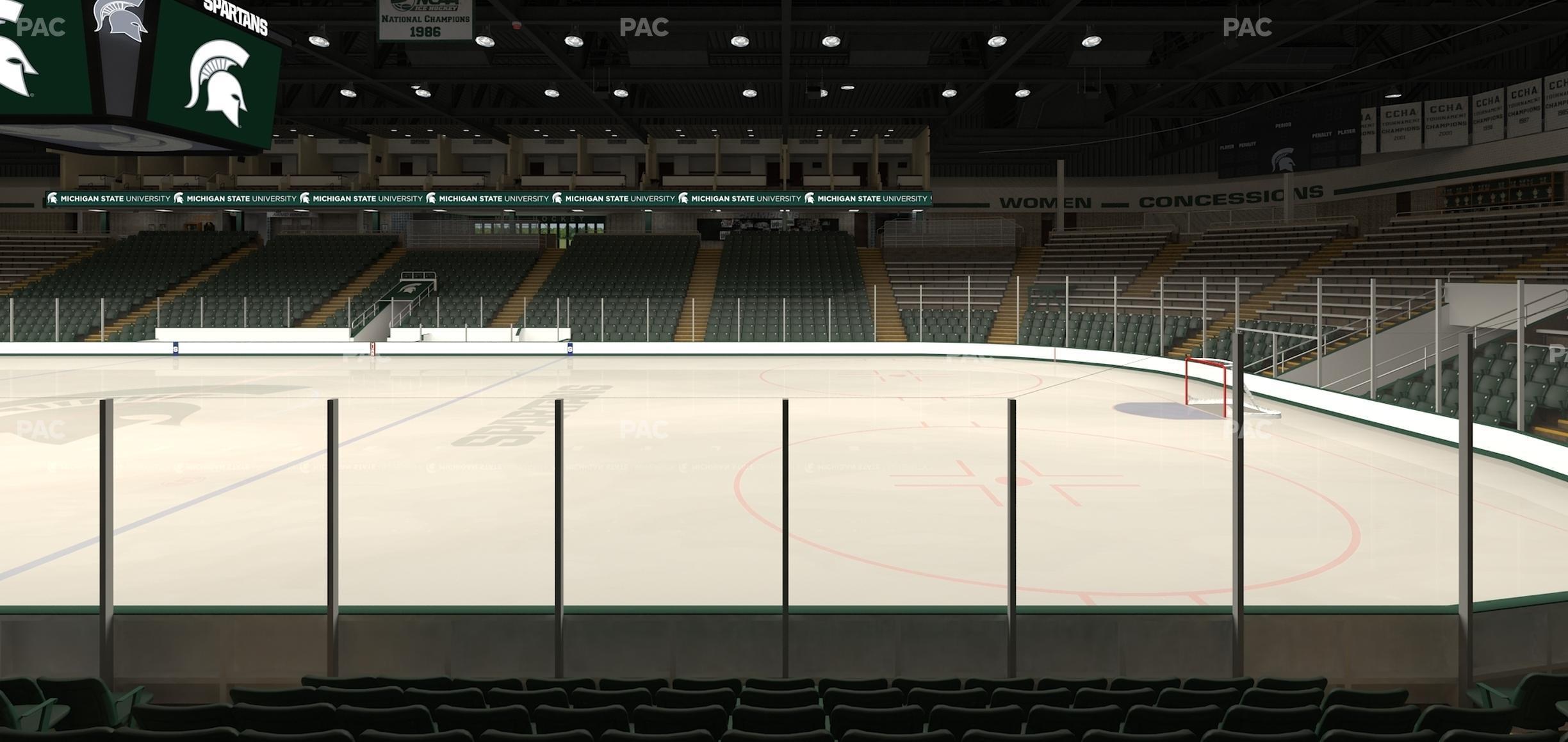 Seating view for Munn Ice Arena Section G