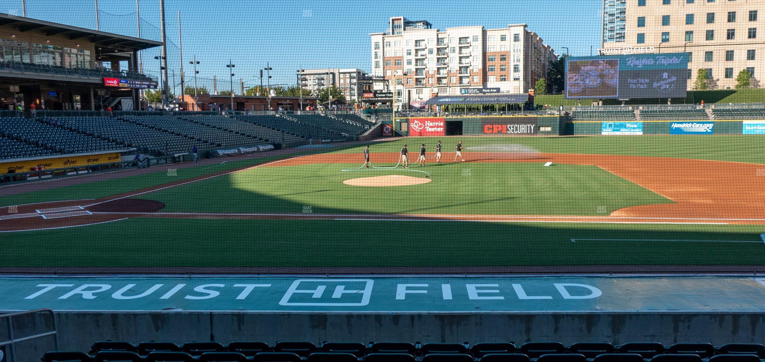 Seating view for Truist Field Section 107