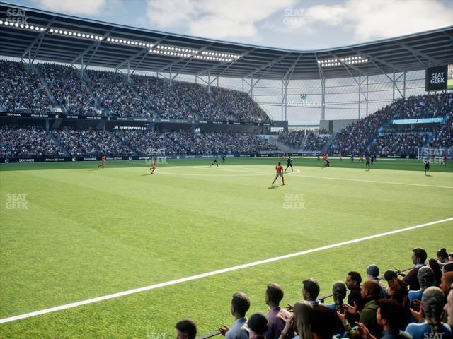 Seating view for Allianz Field Section Field Club 10