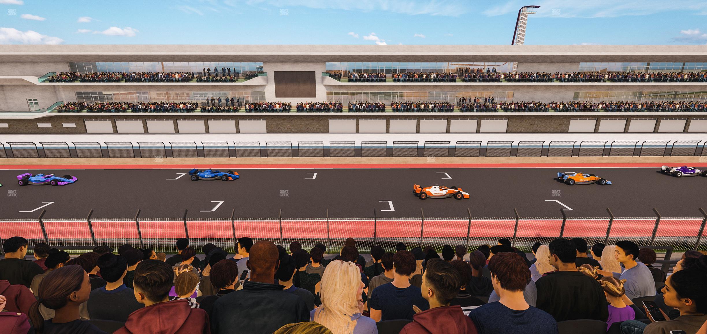 Seating view for Circuit of The Americas Section Main Grandstand Club Level 209