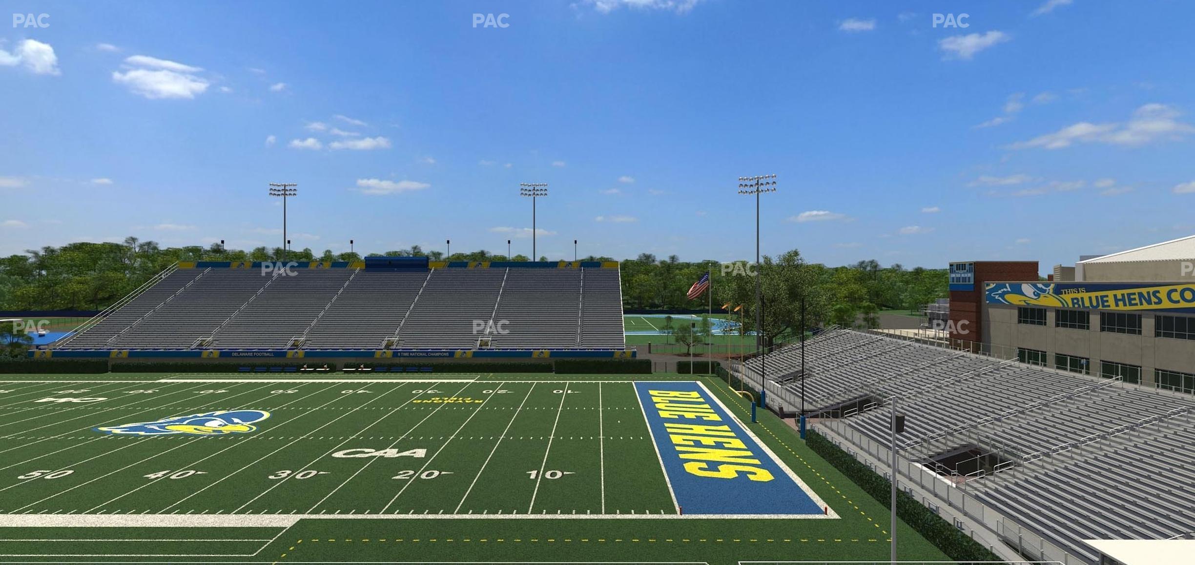 Seating view for Delaware Stadium Section A