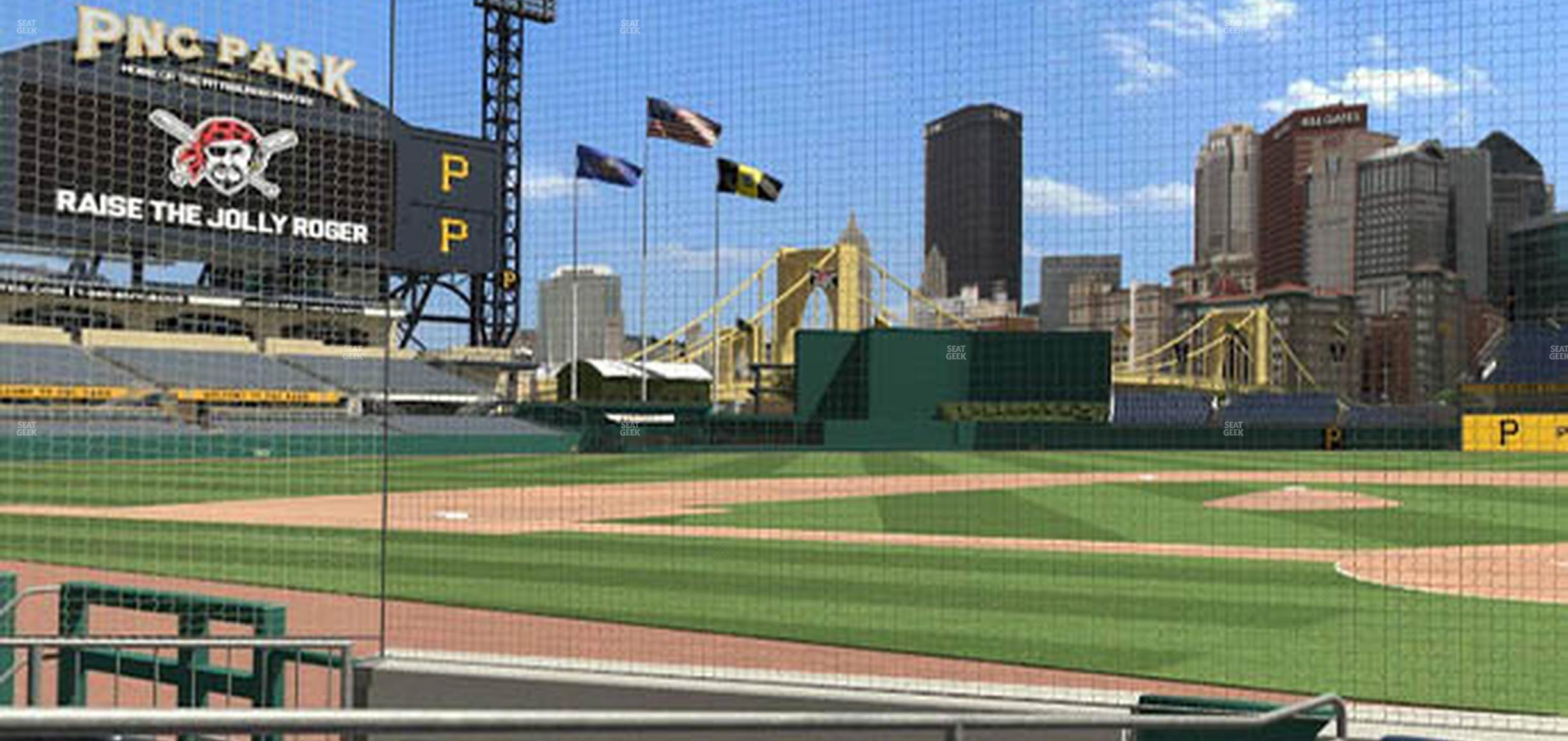 Seating view for PNC Park Section Home Plate Club 19