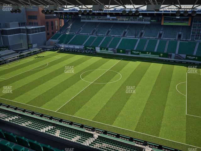 Seating view for Providence Park Section East Vista 8