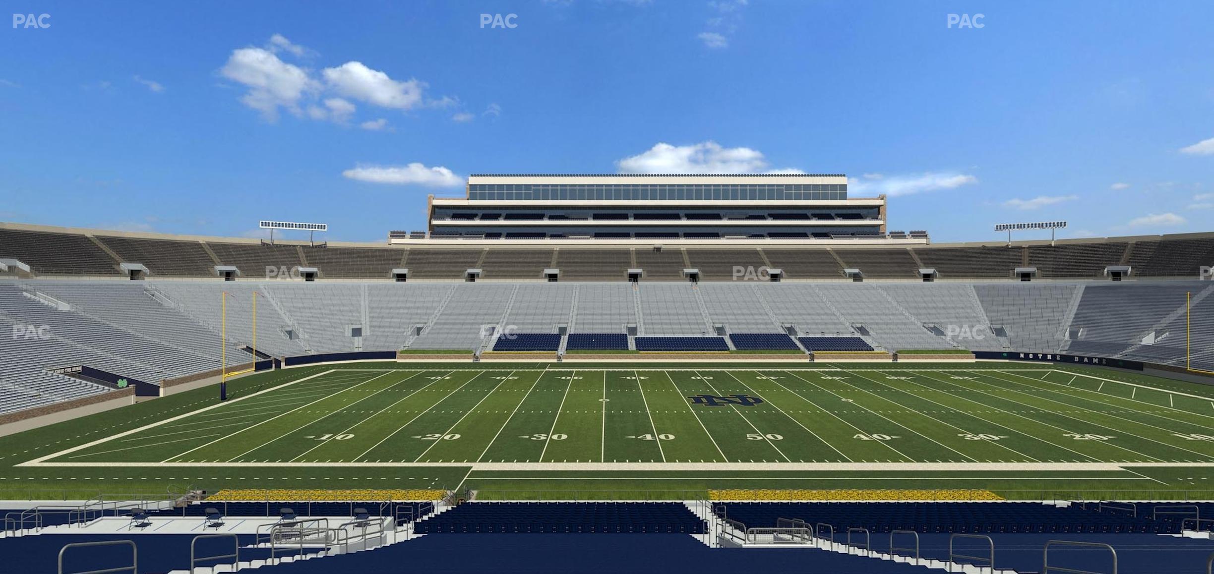 Seating view for Notre Dame Stadium Section 29