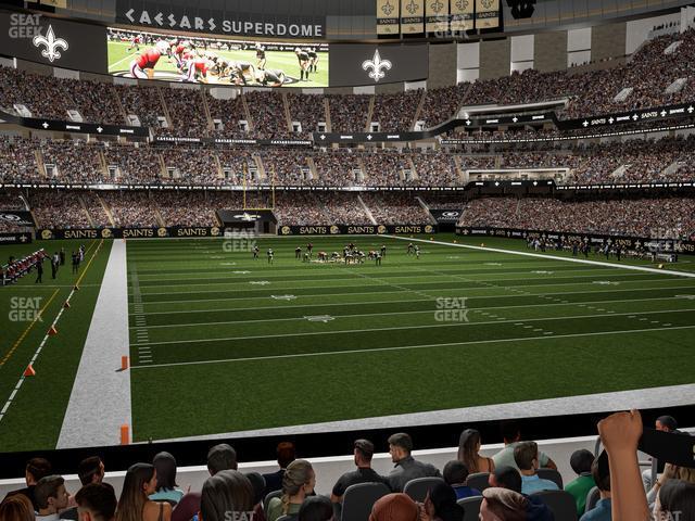 Seating view for Caesars Superdome Section 102 Club