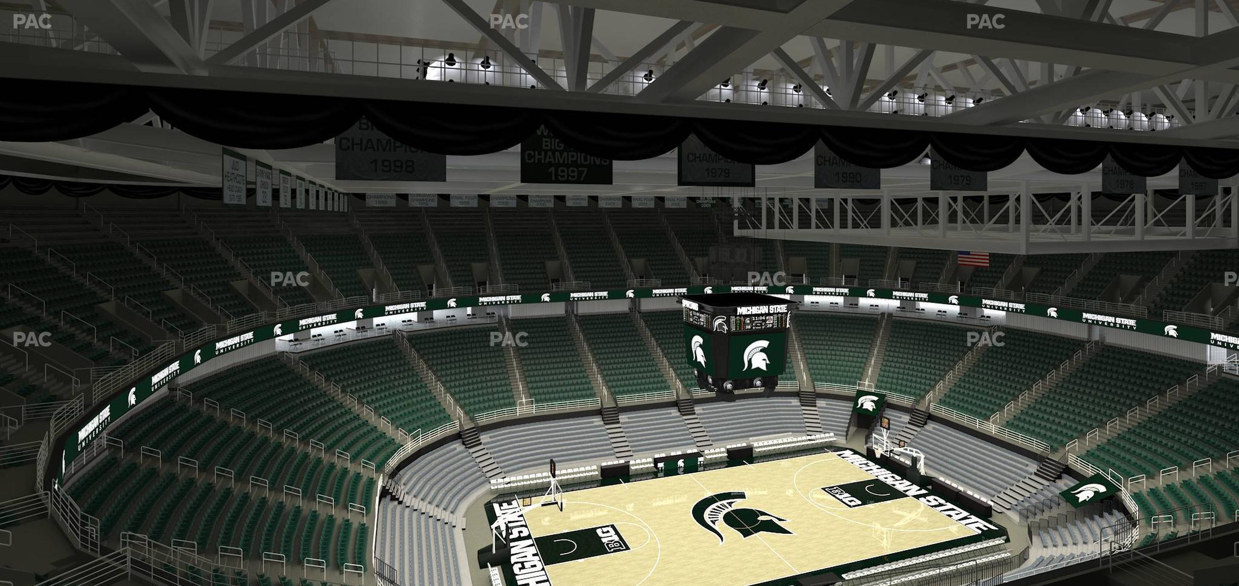 Seating view for Jack Breslin Student Events Center Section Bleachers 230