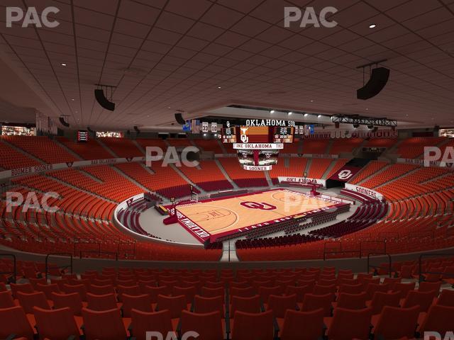 Seating view for Lloyd Noble Center Section 210