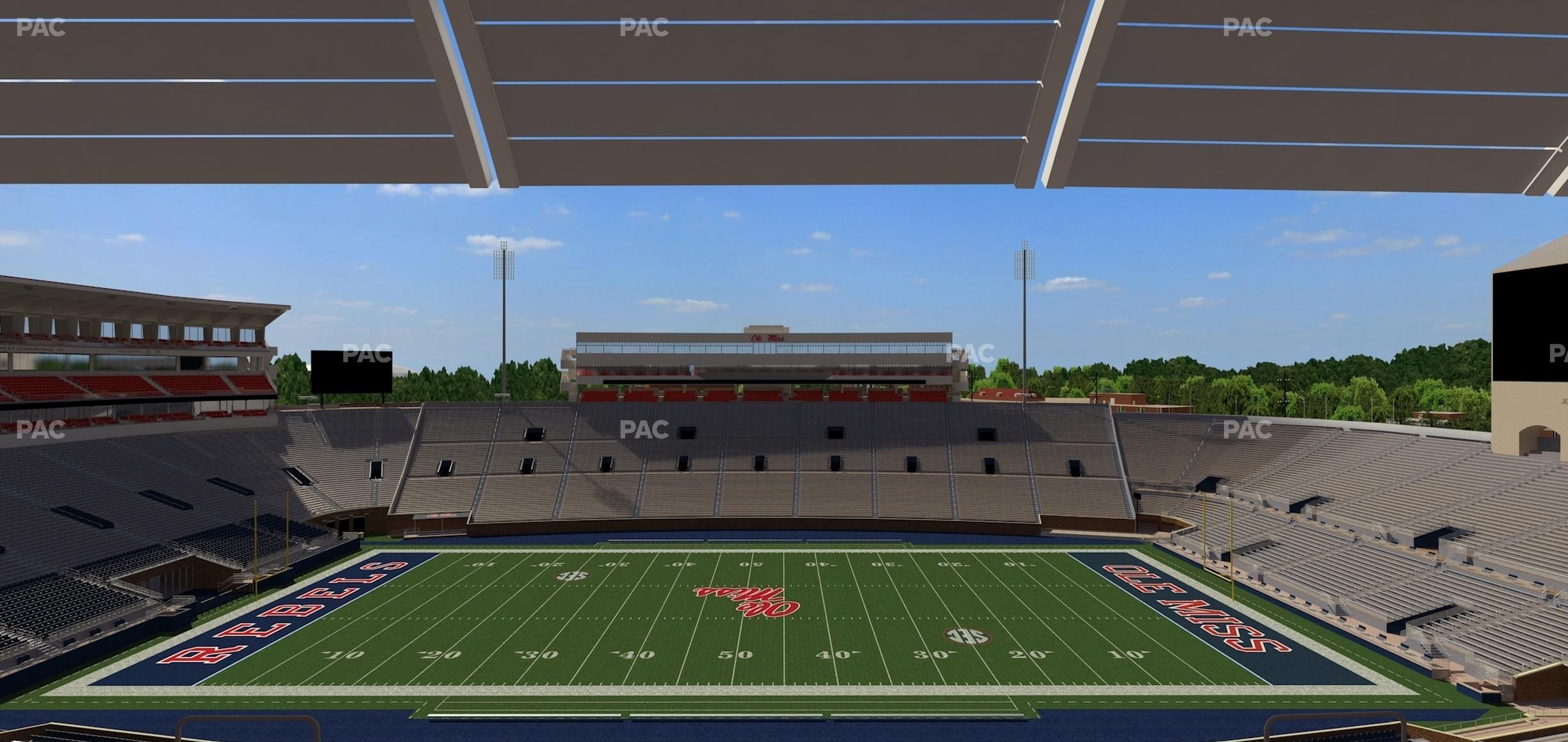 Seating view for Vaught Hemingway Stadium Section Rebel Club Oo