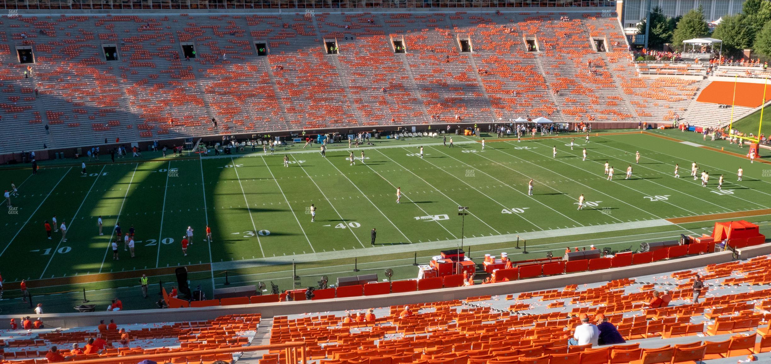 Seating view for Clemson Memorial Stadium Section Ug