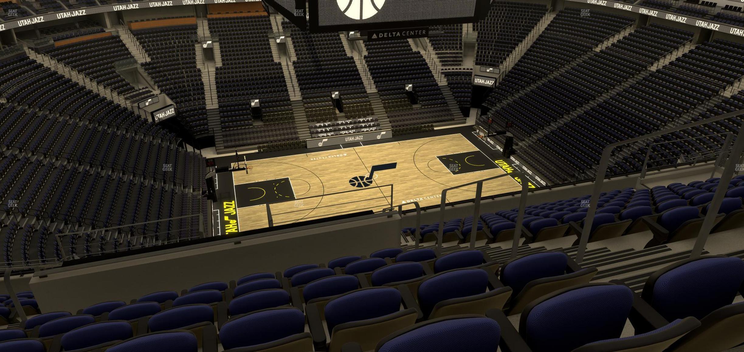 Seating view for Delta Center Section 134