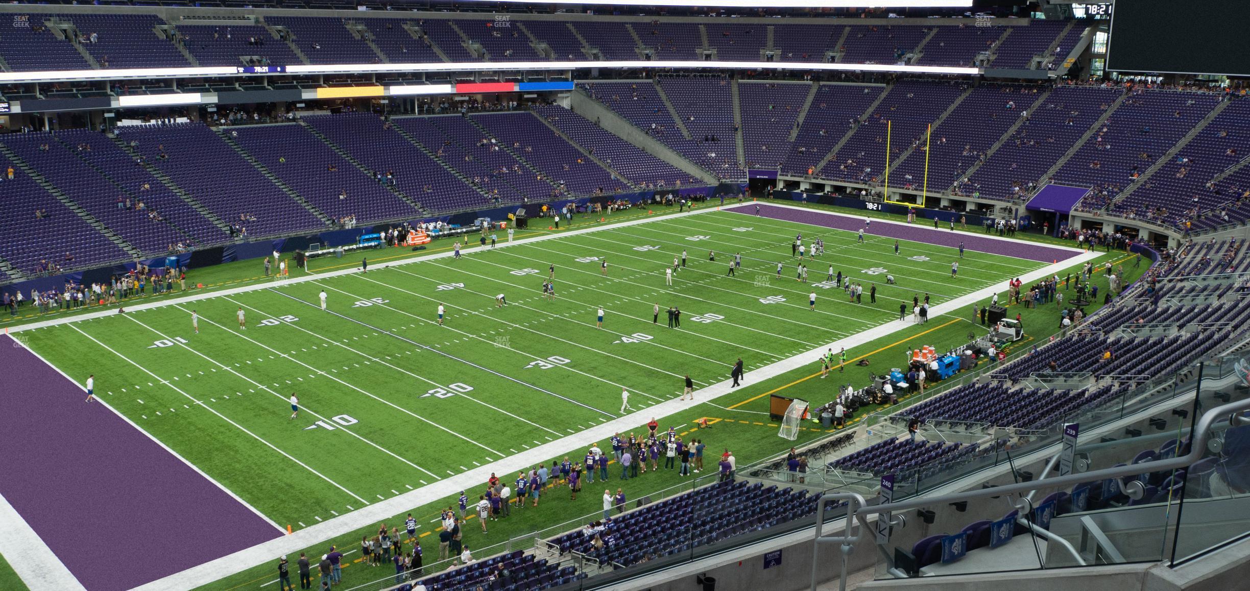 Seating view for U.S. Bank Stadium Section 240