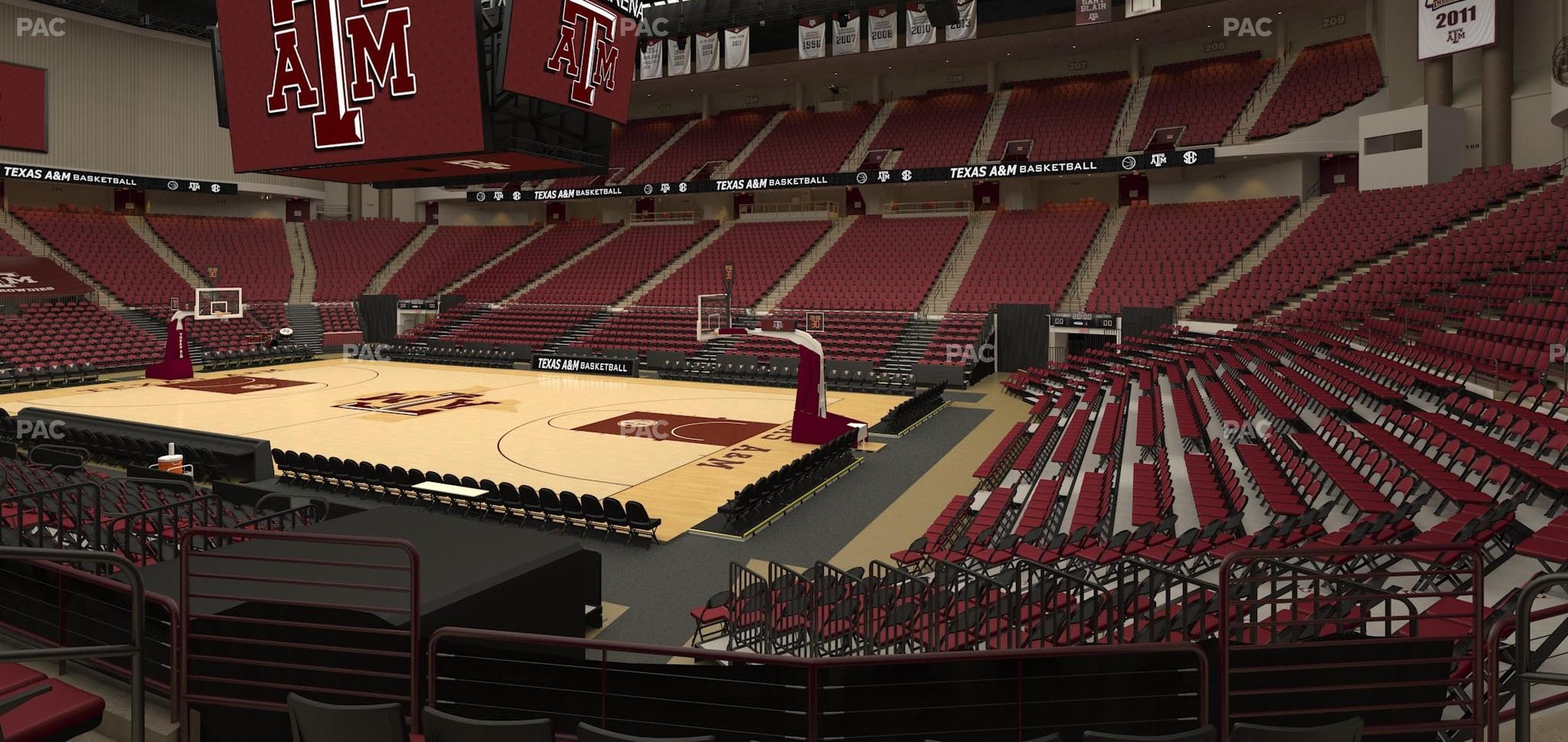 Seating view for Reed Arena Section 118