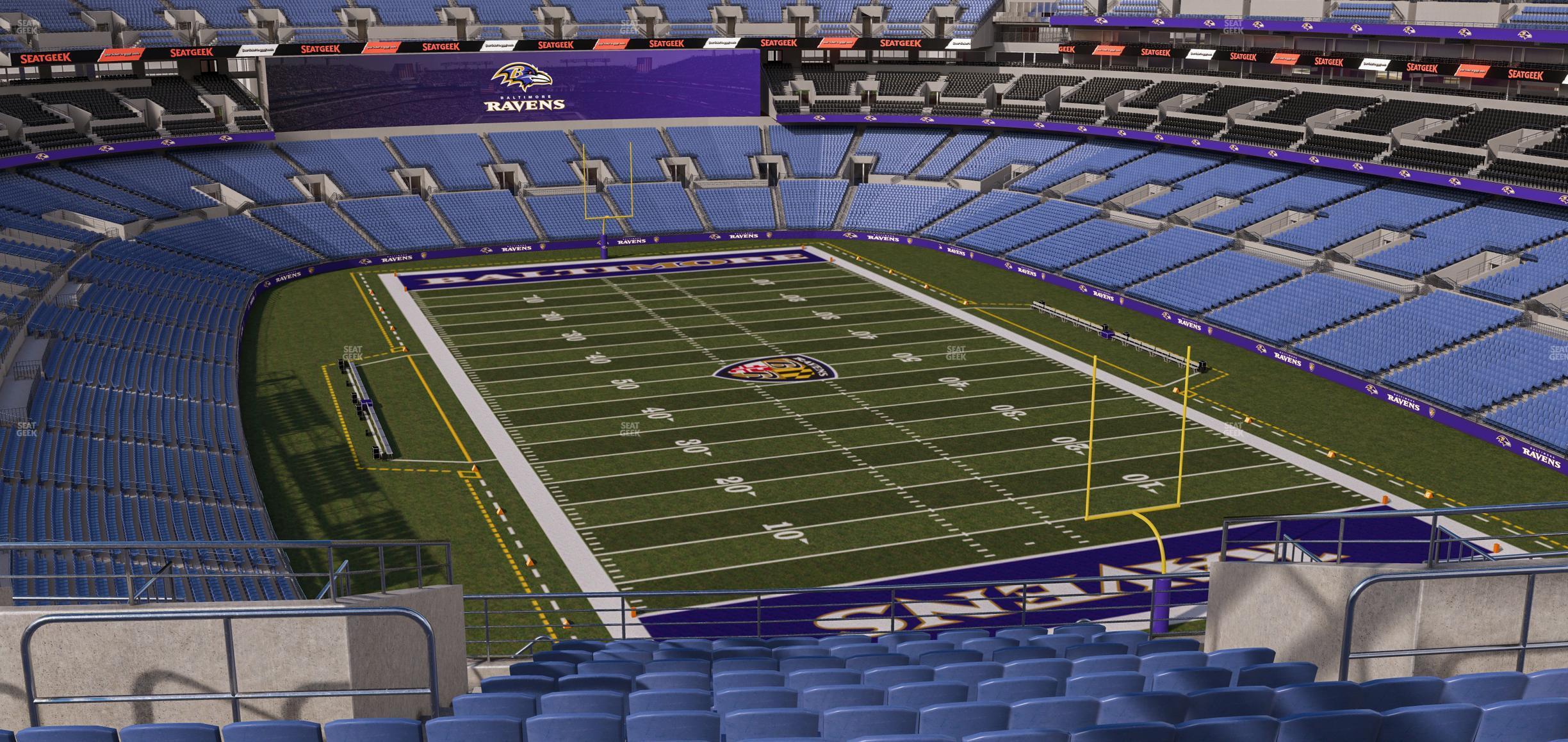 Seating view for M&T Bank Stadium Section 516