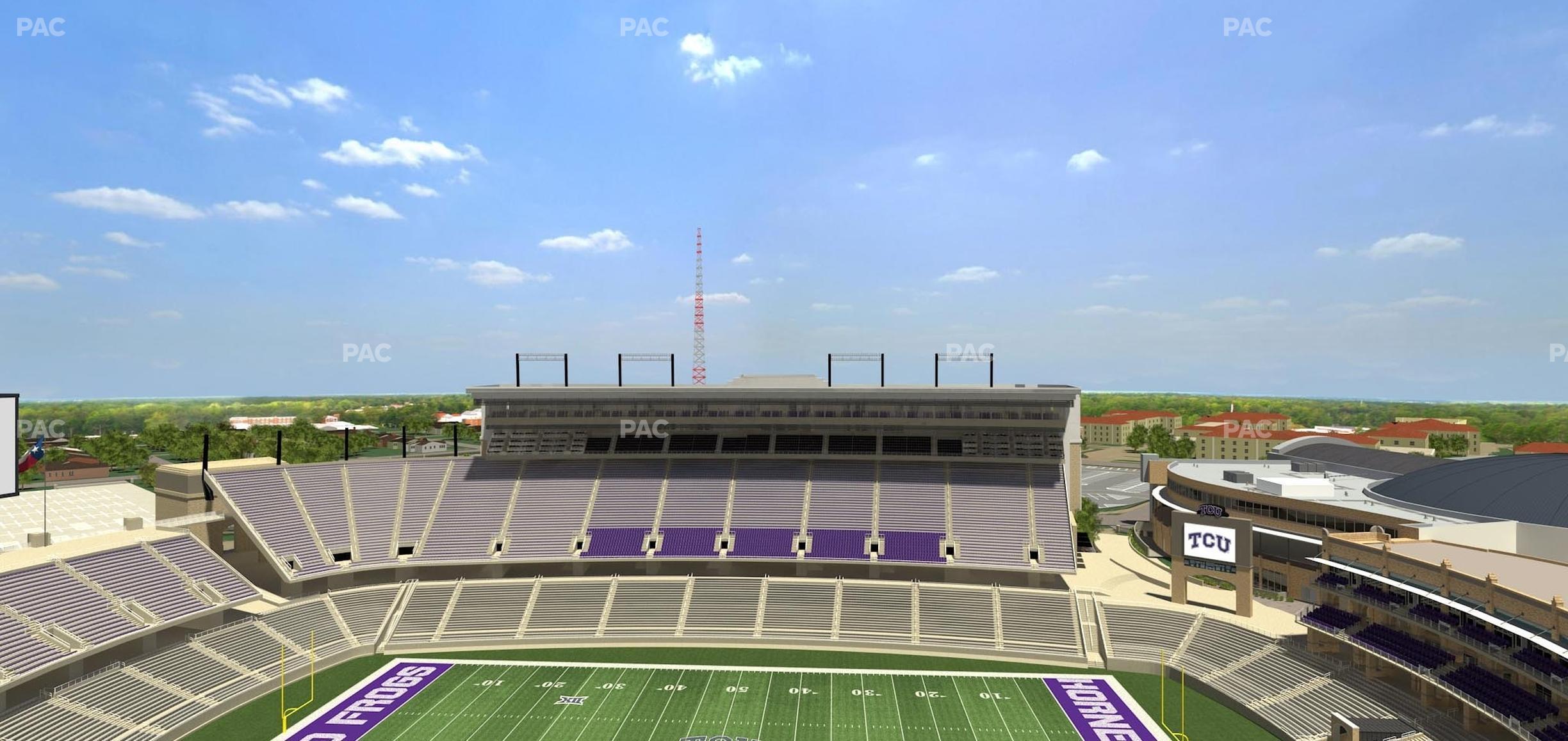 Seating view for Amon G. Carter Stadium Section 405