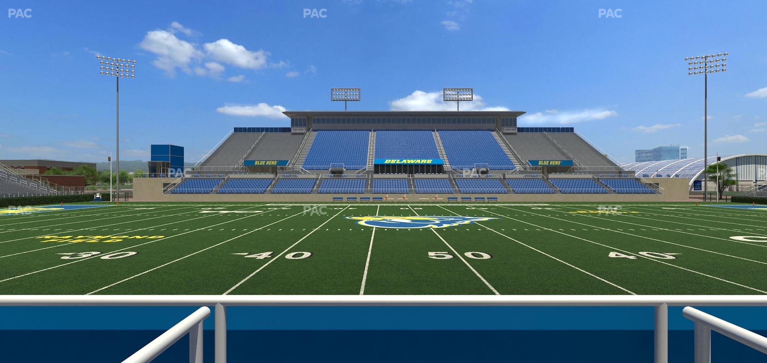 Seating view for Delaware Stadium Section East Box 77