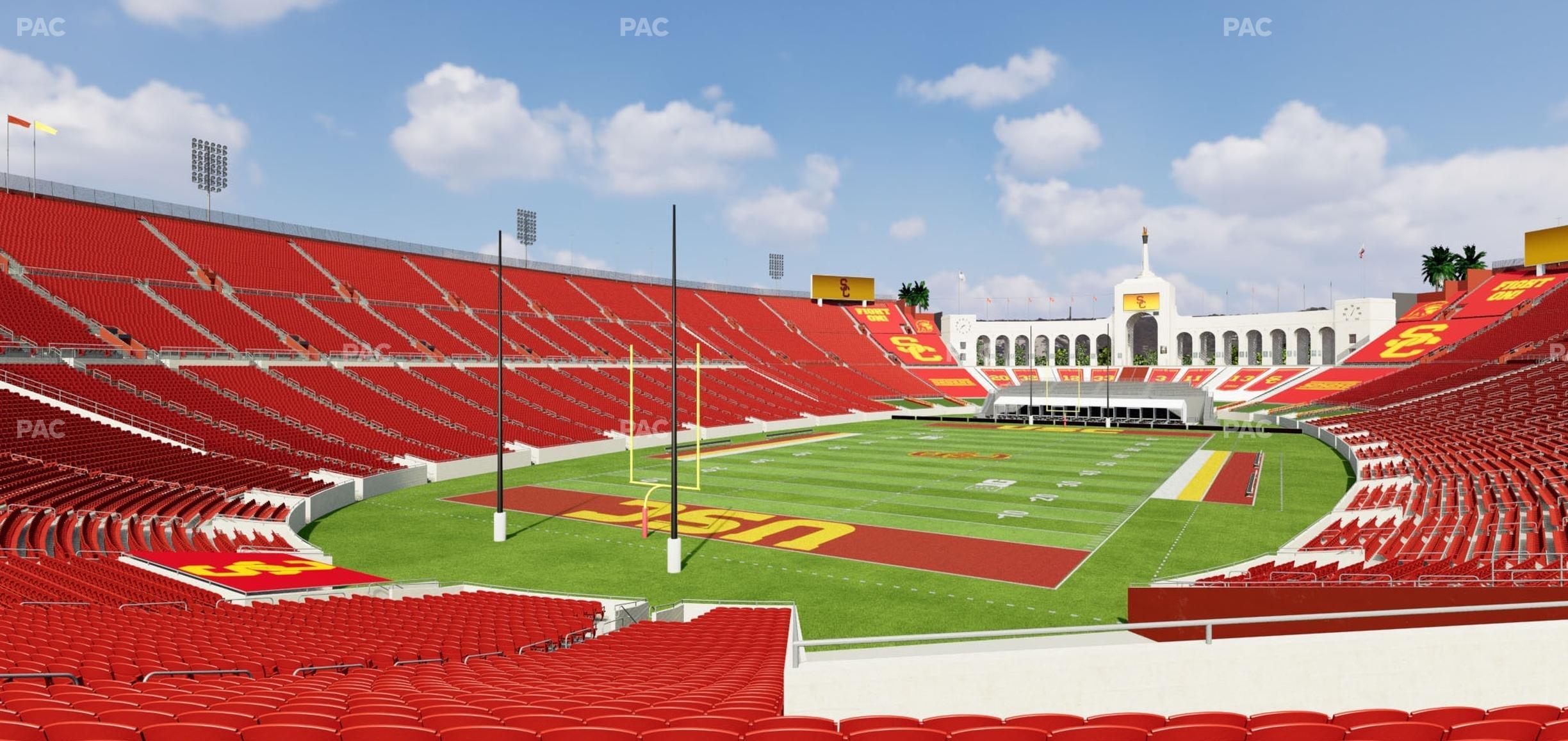 Seating view for Los Angeles Memorial Coliseum Section 112